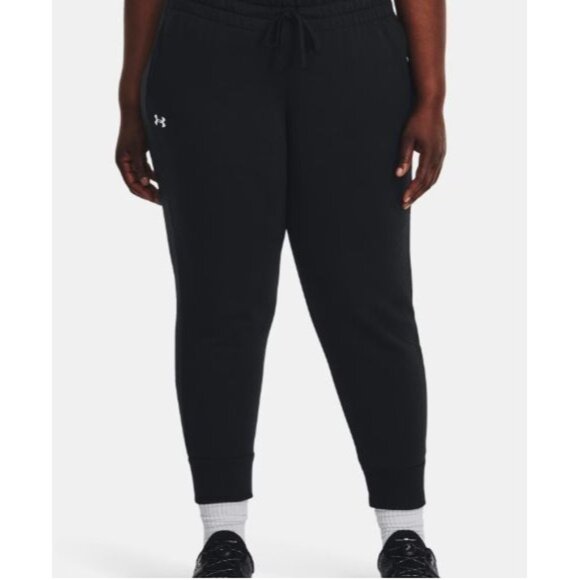 Under Armour UA Rival Fleece Jogger Sweatpants Washed Black Size Womens 3X Plus - Picture 9 of 9